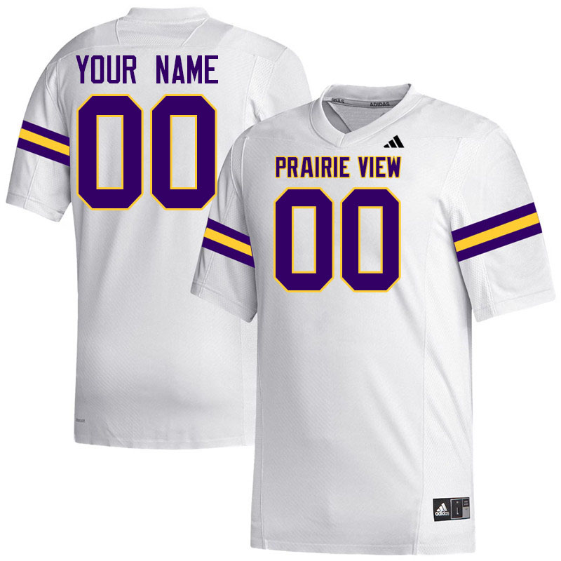 Custom Prairie View A&M Panthers Name And Number Football Jerseys-White